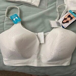Barely There Full Coverage Wireless White Bra Size XL 4546